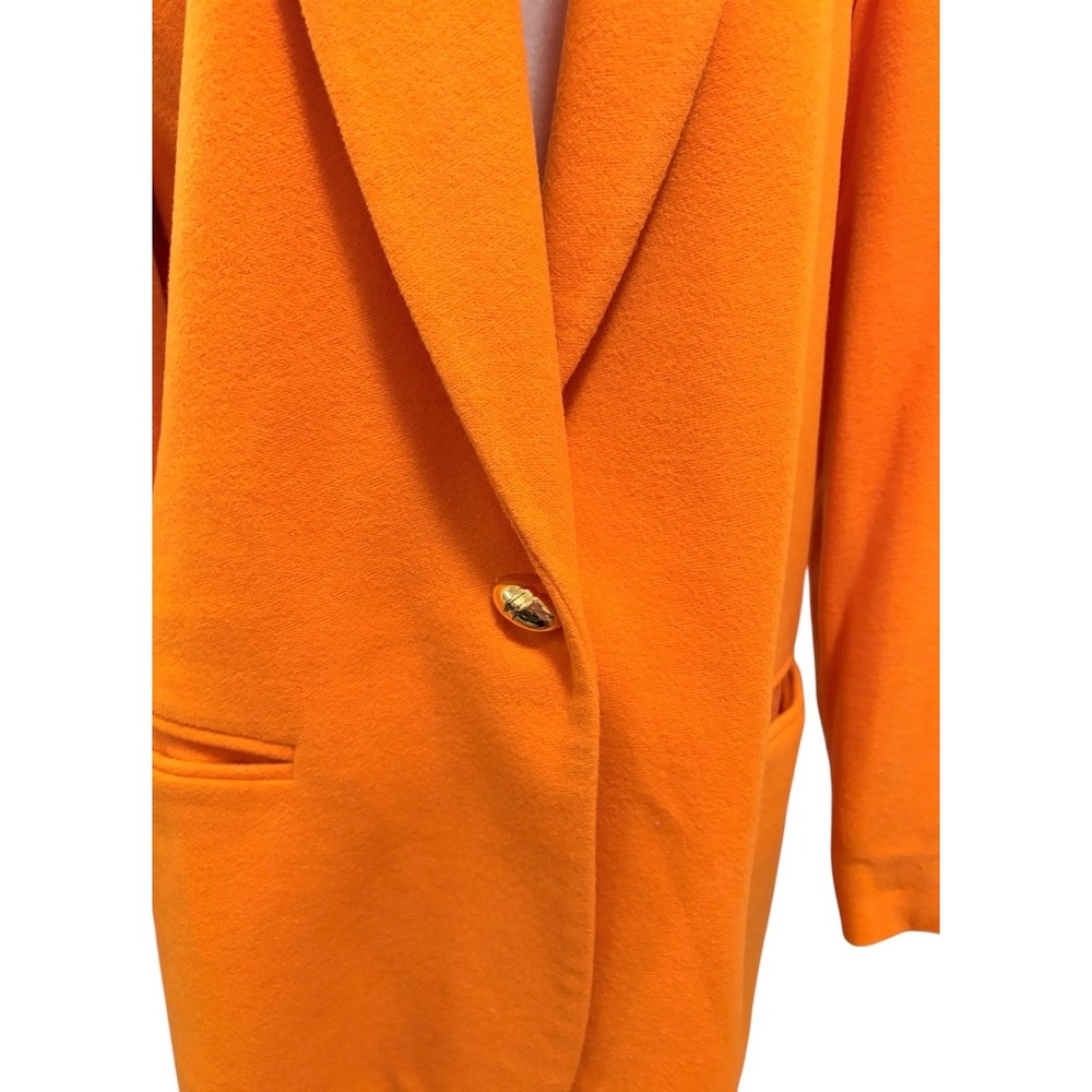 Jax Canada Orange Wool Cashmere Blend Shawl Collar Blazer Size 10 Jackets - Picture 7 of 13